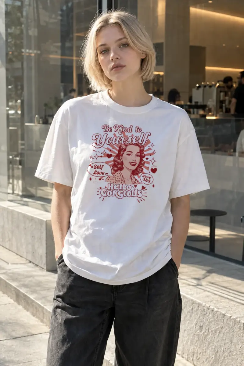 "Self Love 24/7" Heavyweight Unisex Crewneck T-shirt | Gildan 5000