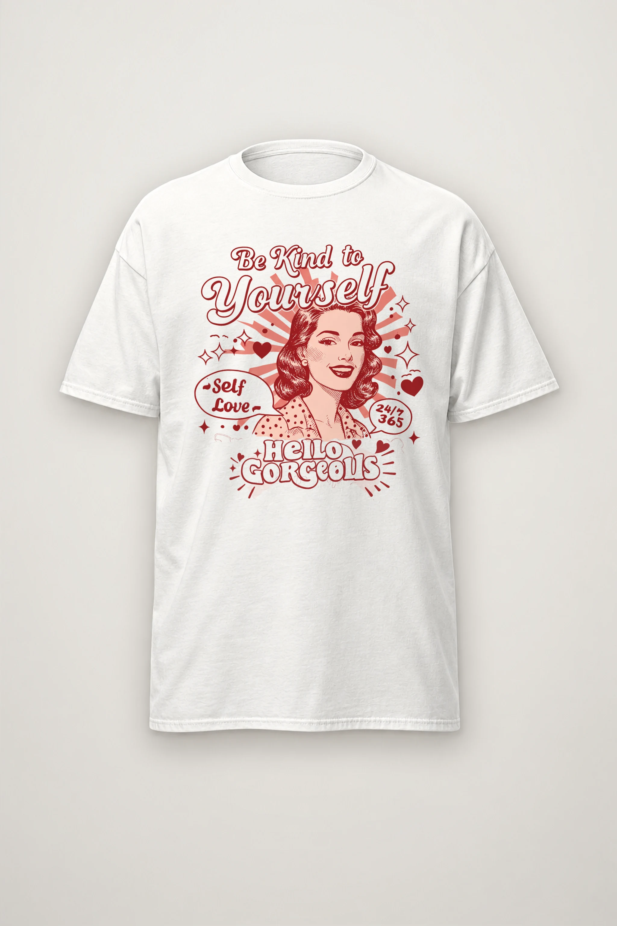 "Self Love 24/7" Heavyweight Unisex Crewneck T-shirt