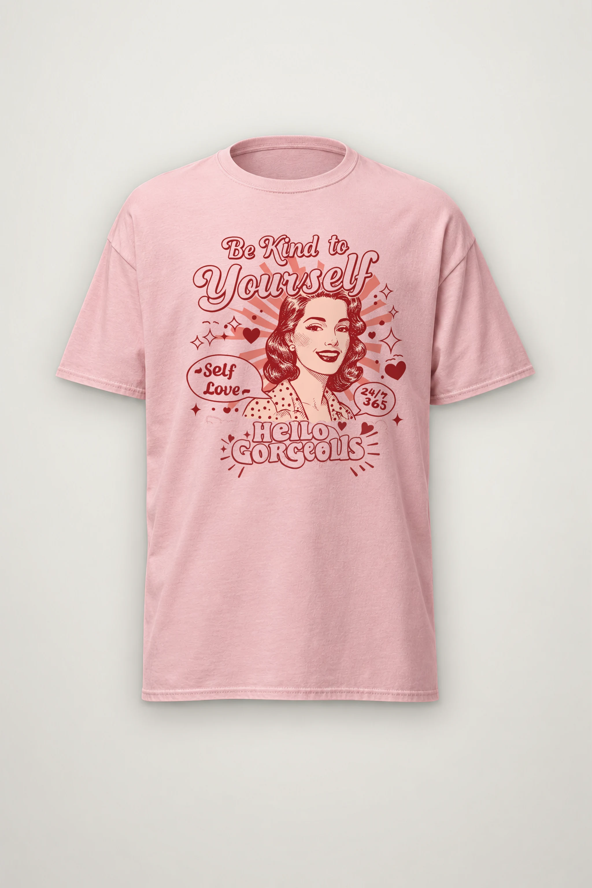 "Self Love 24/7" Heavyweight Unisex Crewneck T-shirt
