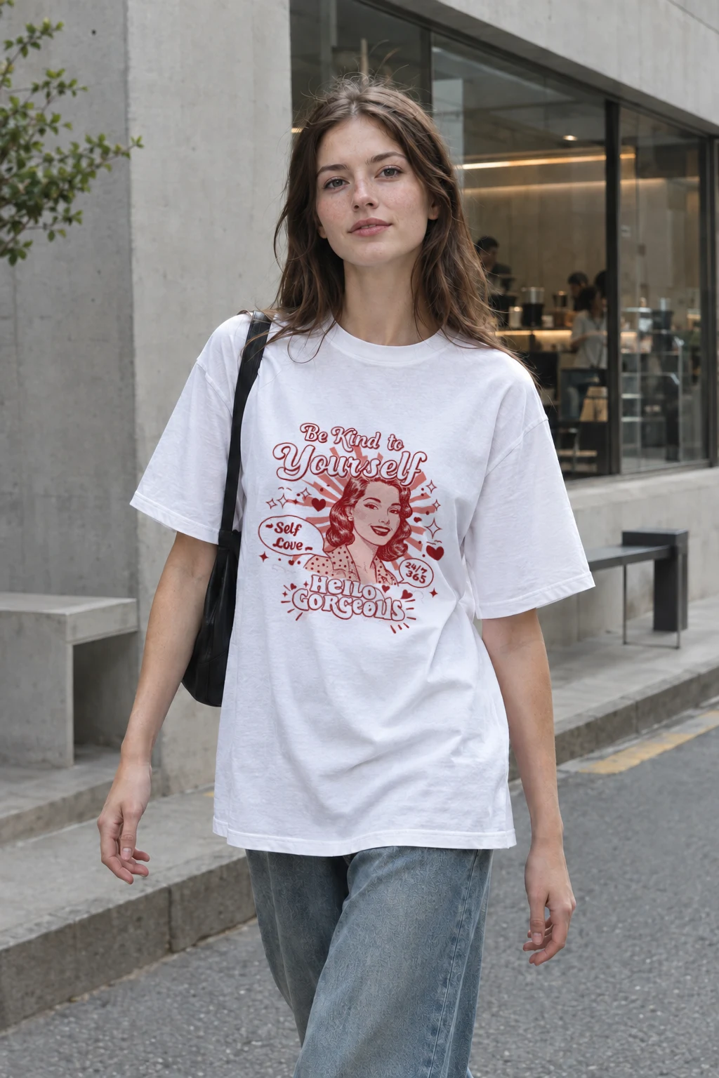 "Self Love 24/7" Heavyweight Unisex Crewneck T-shirt | Gildan 5000