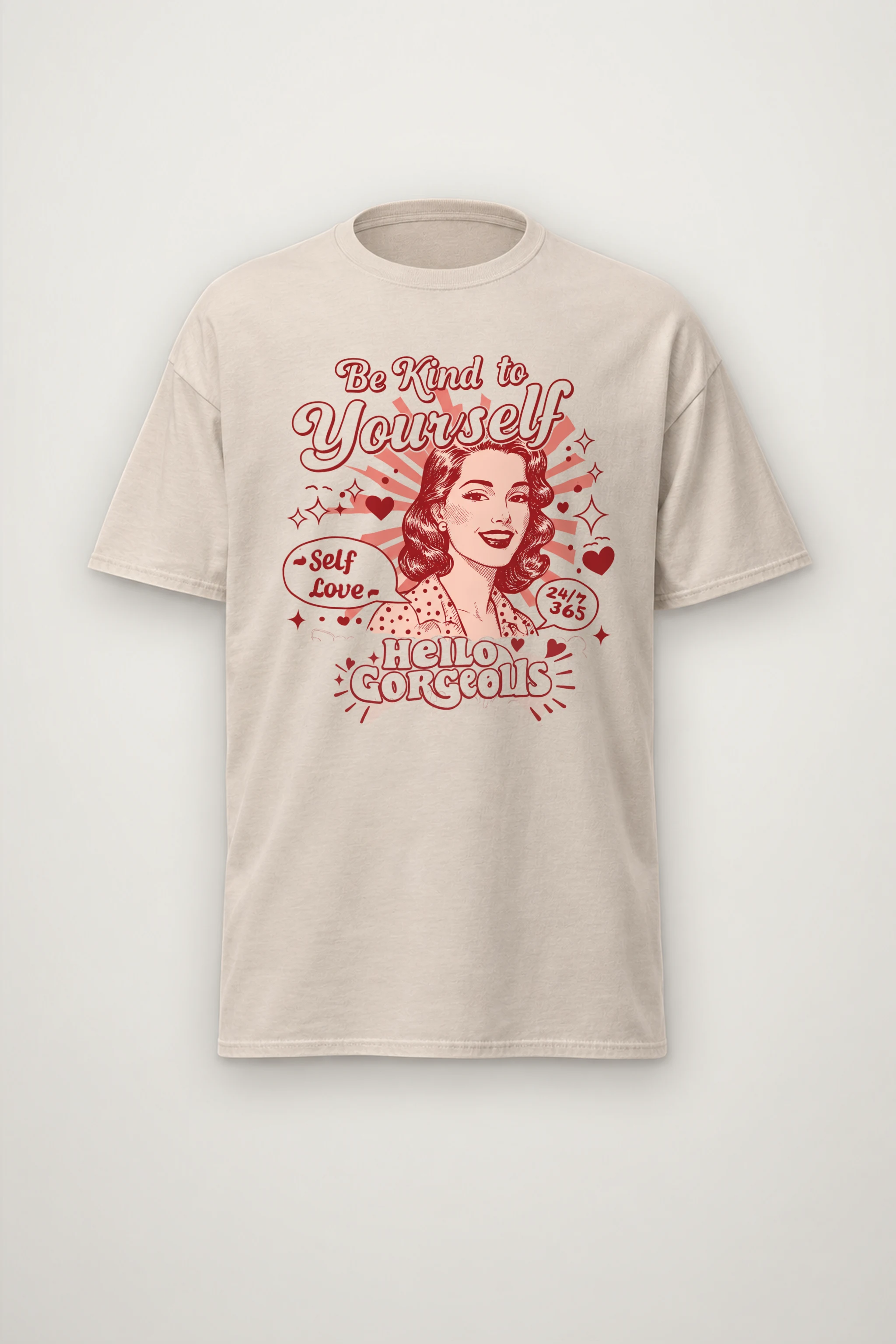 "Self Love 24/7" Heavyweight Unisex Crewneck T-shirt