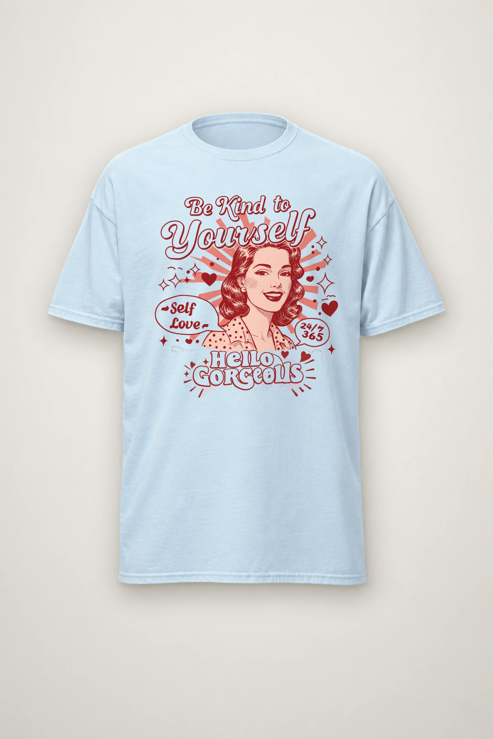 "Self Love 24/7" Heavyweight Unisex Crewneck T-shirt