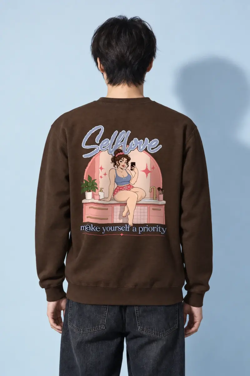 "Self Love" Heavy Blend Unisex Crewneck Sweatshirt