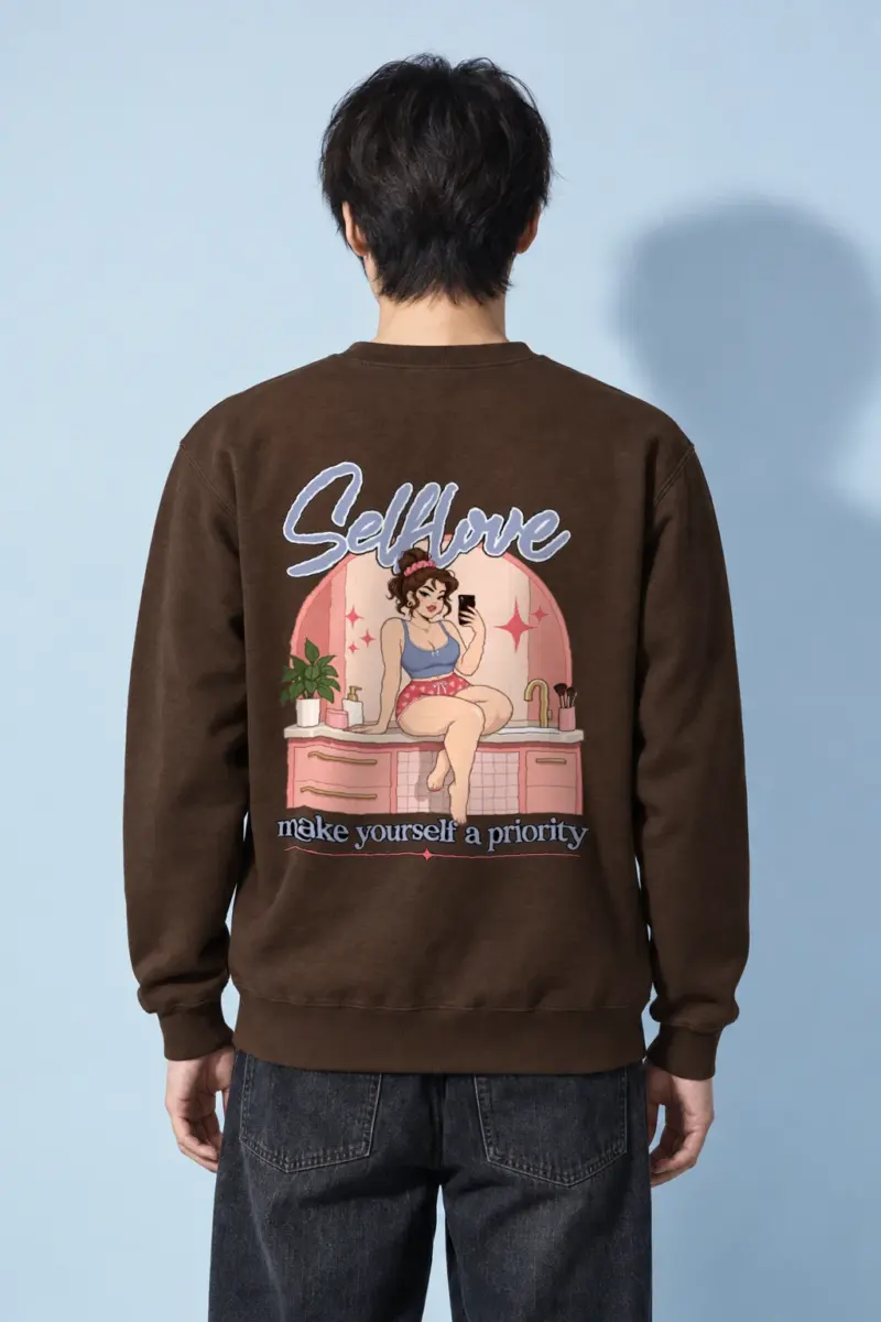 "Self Love" Heavy Blend Unisex Crewneck Sweatshirt