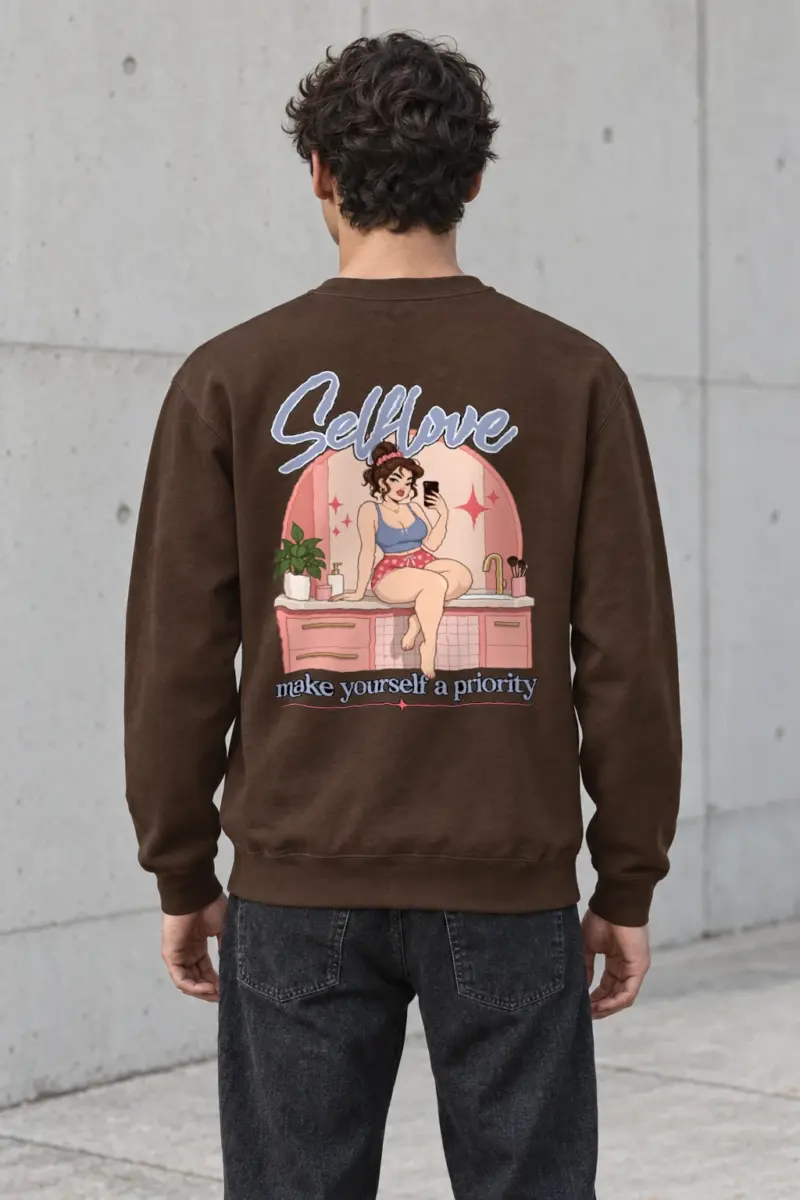"Self Love" Heavy Blend Unisex Crewneck Sweatshirt | Gildan 18000
