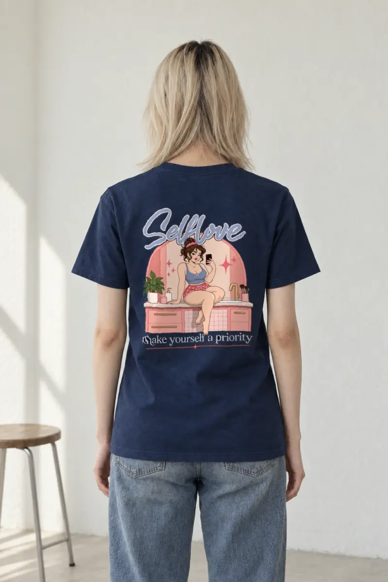 "Self Love" Heavyweight Unisex Crewneck T-shirt