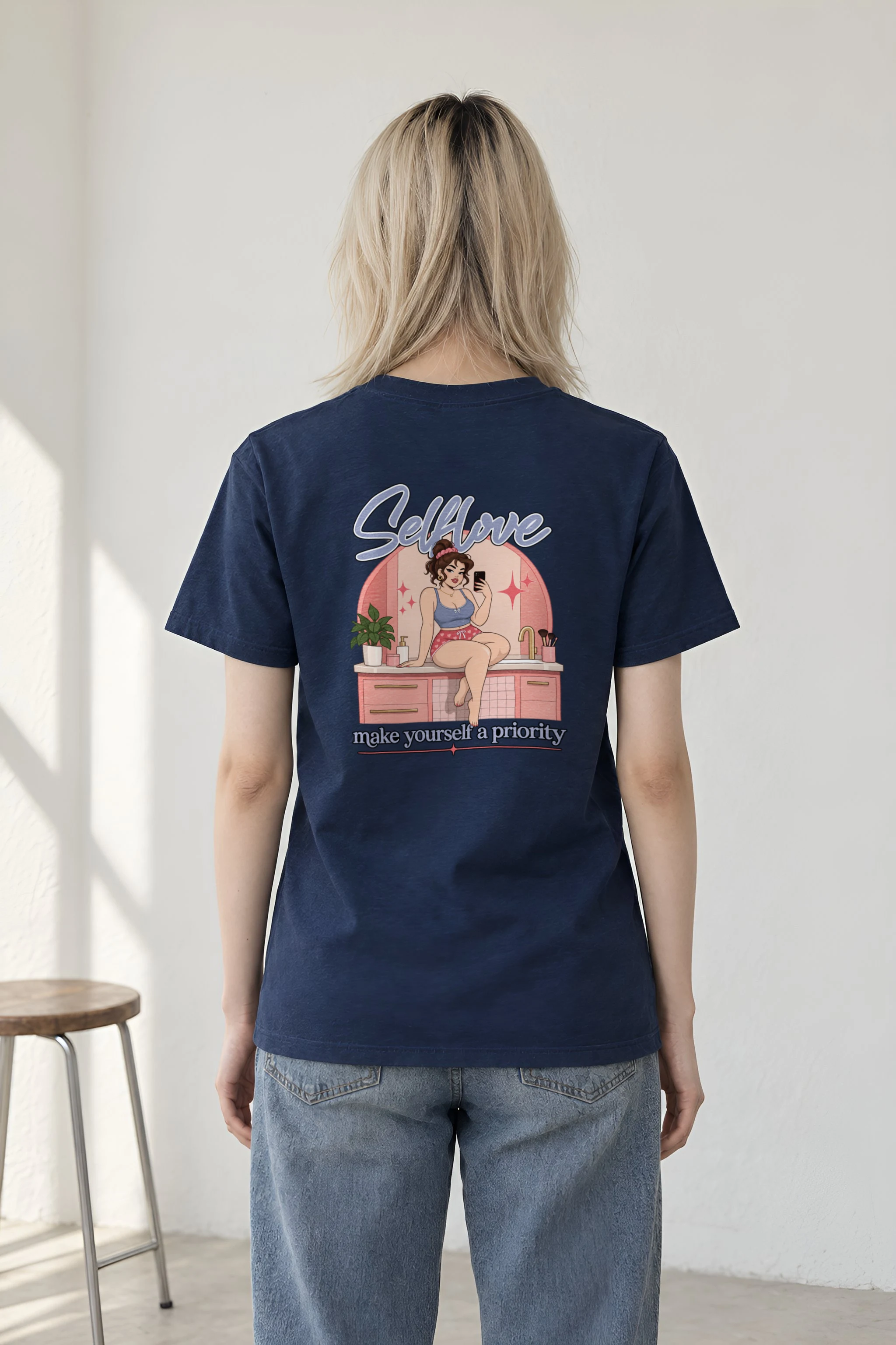 "Self Love" Heavyweight Unisex Crewneck T-shirt