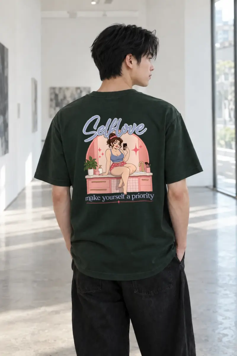 "Self Love" Heavyweight Unisex Crewneck T-shirt | Gildan 5000
