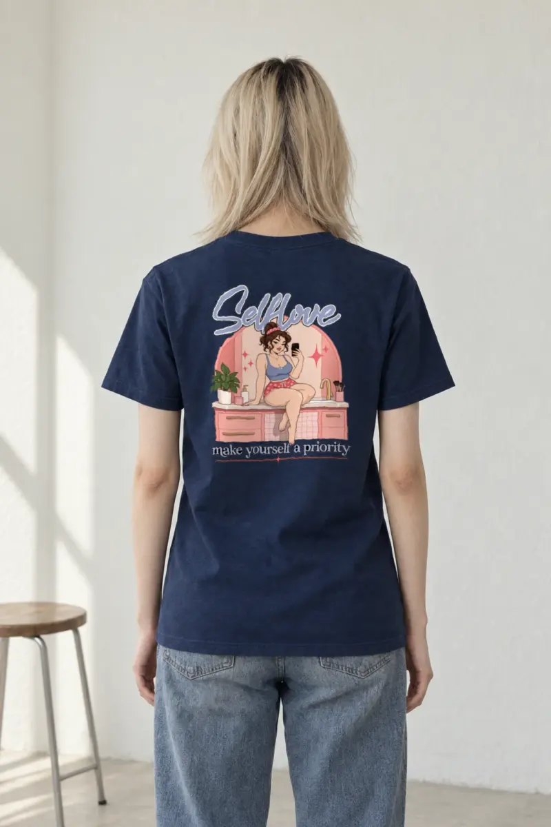 "Self Love" Heavyweight Unisex Crewneck T-shirt