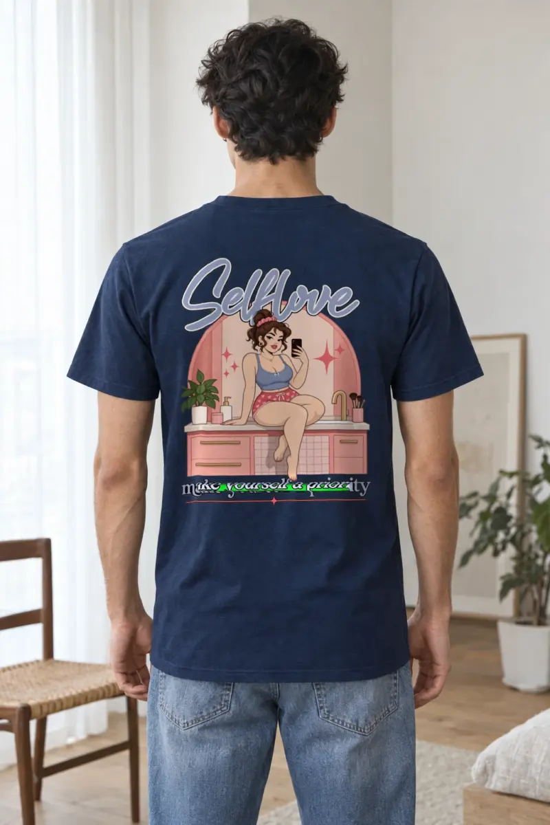 "Self Love" Heavyweight Unisex Crewneck T-shirt | Gildan 5000