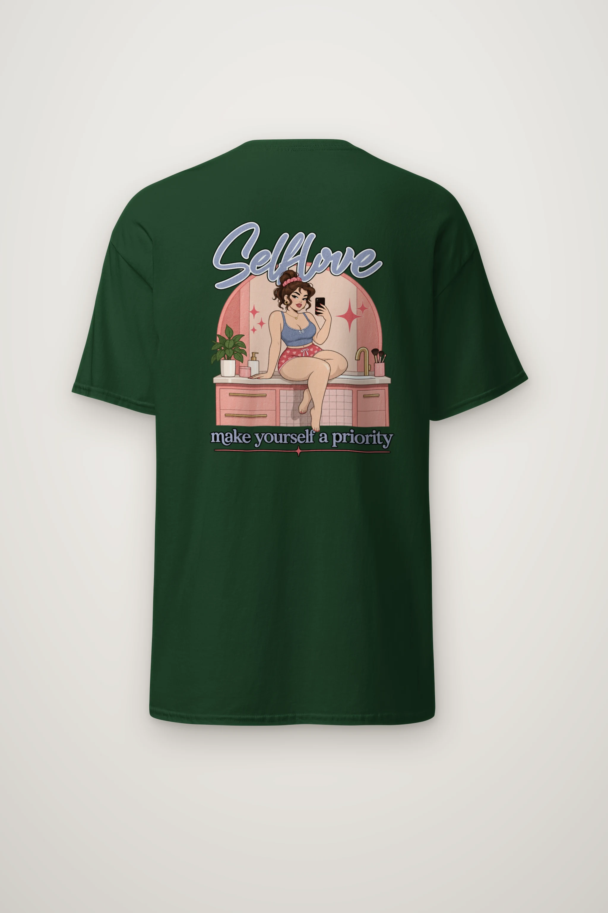 "Self Love" Heavyweight Unisex Crewneck T-shirt