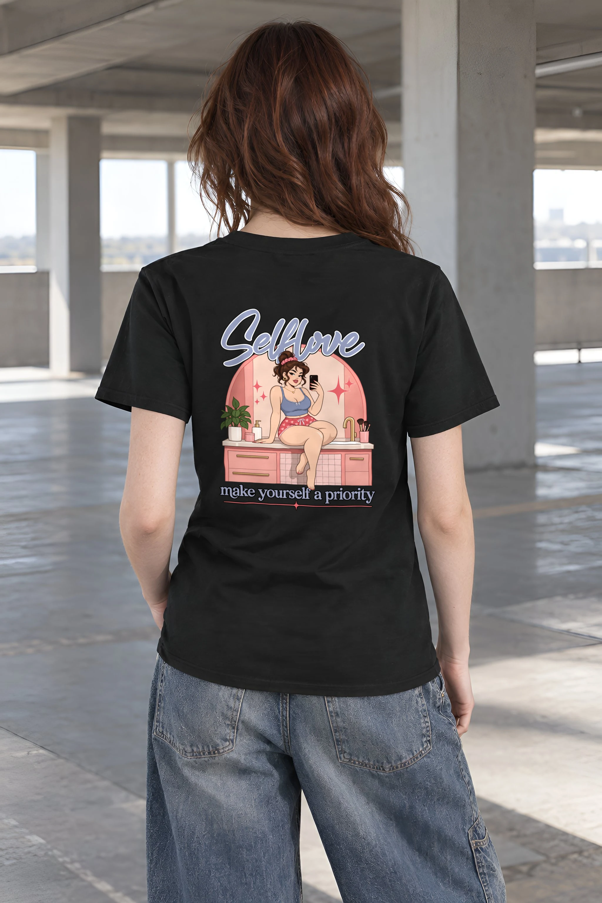 "Self Love" Heavyweight Unisex Crewneck T-shirt