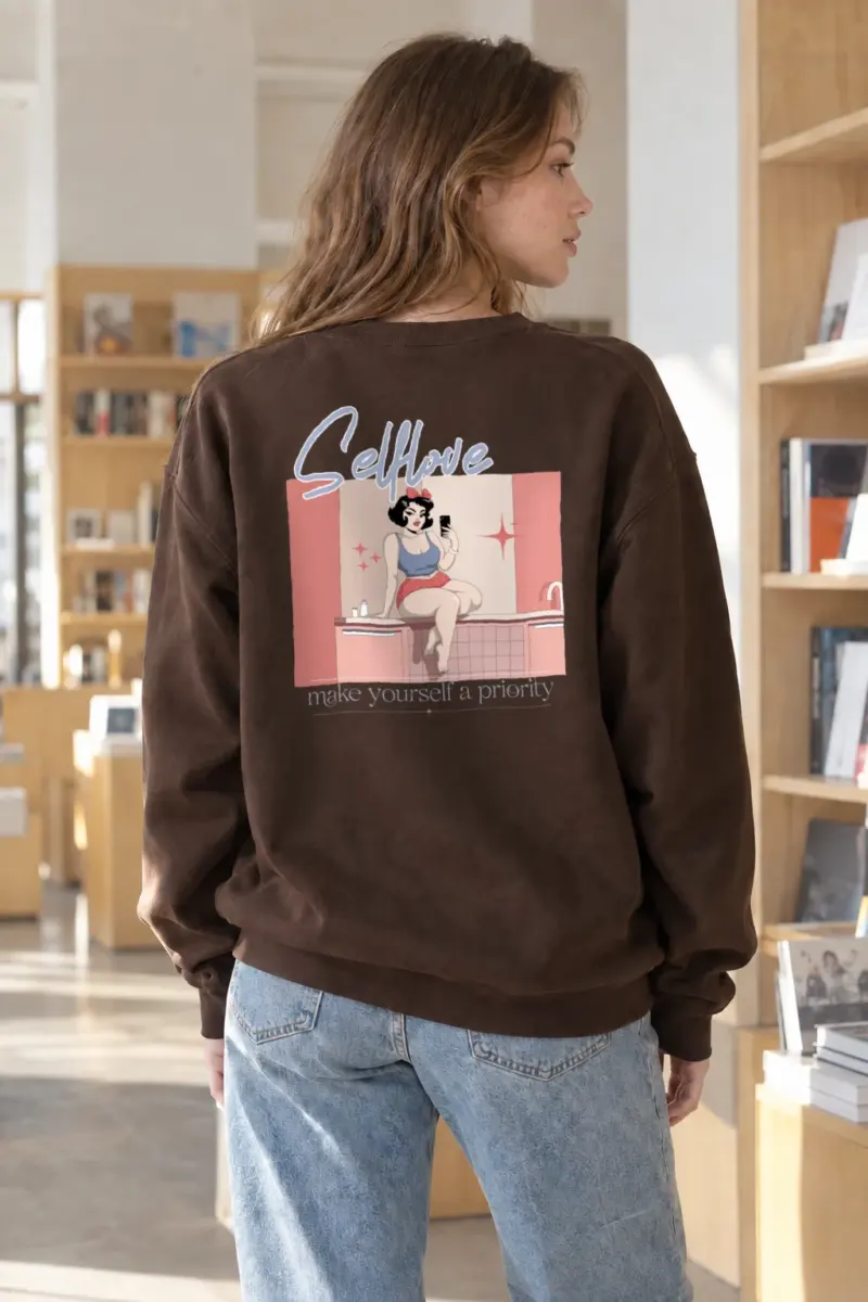 "Selflove Priority" Heavy Blend Unisex Crewneck Sweatshirt | Gildan 18000