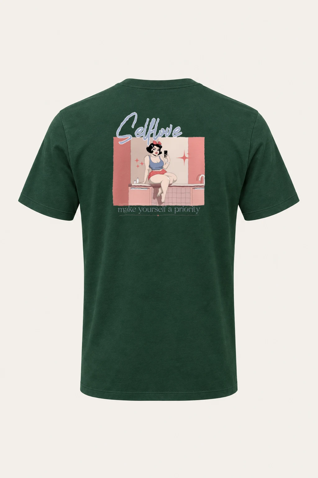 "Selflove Priority" Heavyweight Unisex Crewneck T-shirt | Gildan 5000