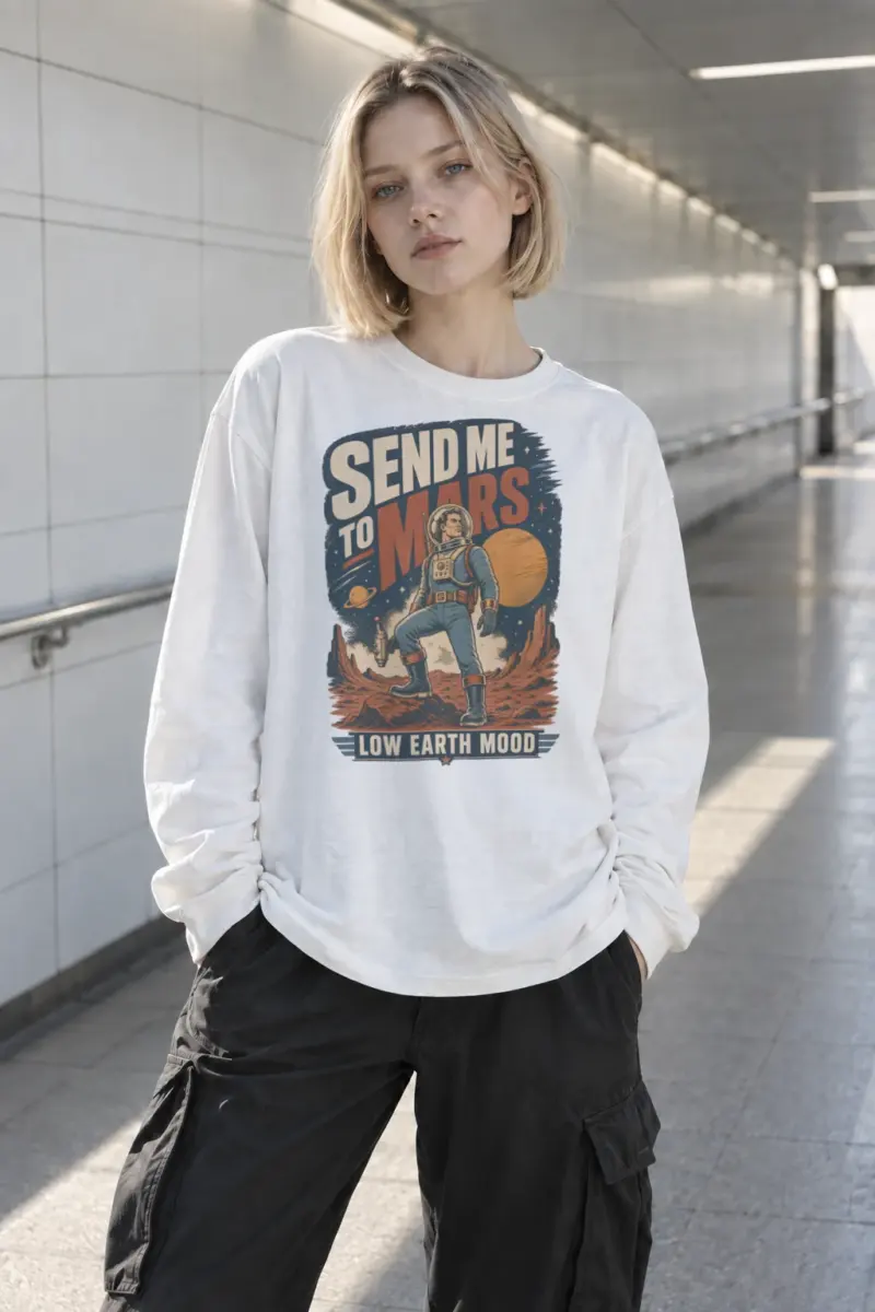 “Send Me To Mars” Unisex Longsleeve T-shirt | Gildan 2400