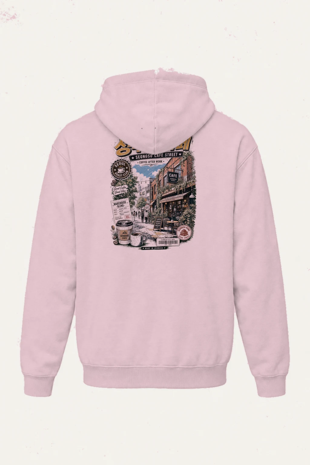 "Seongsu Cafe Street" Heavy Blend Unisex Pullover Hoodie | Gildan 18500