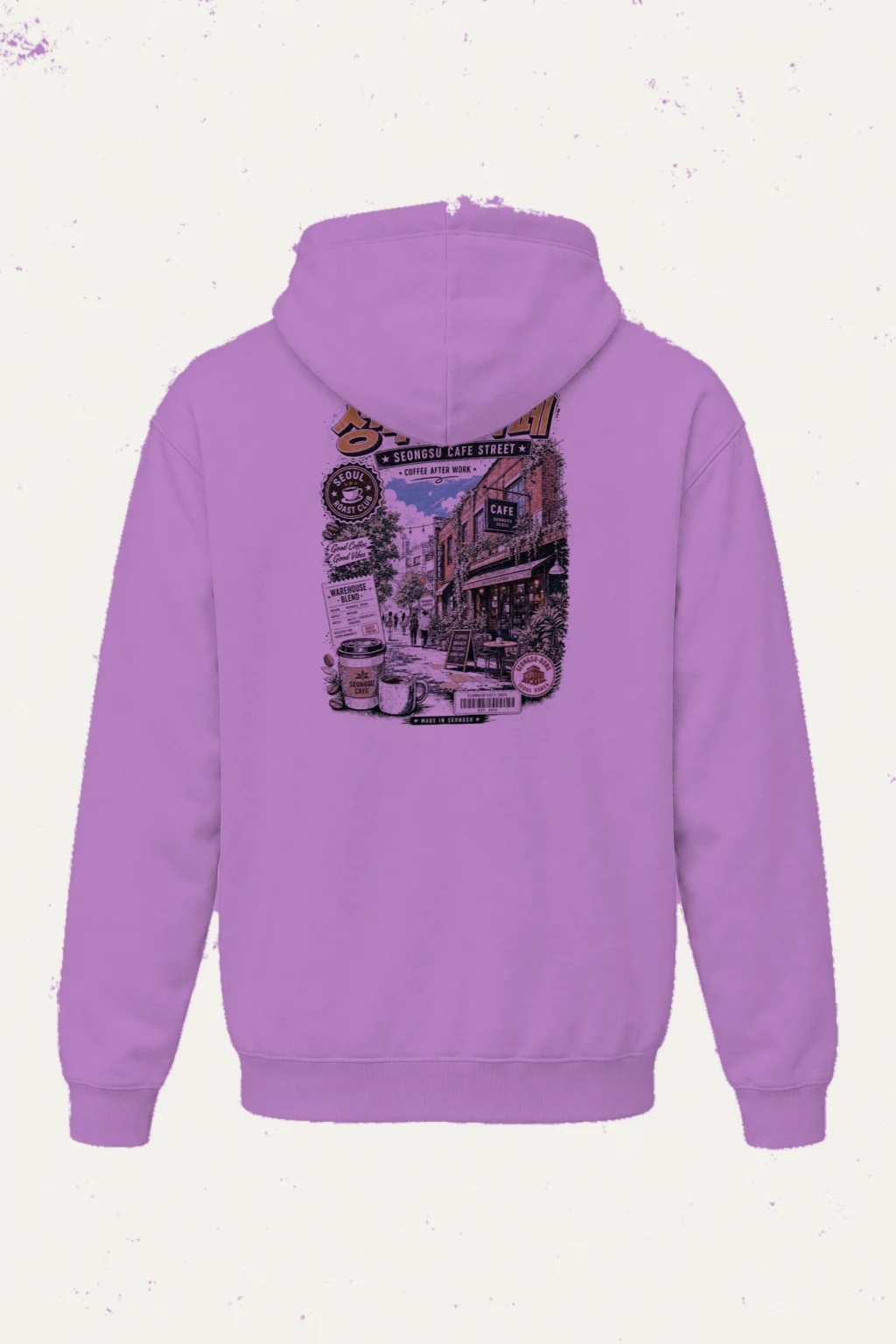 "Seongsu Cafe Street" Heavy Blend Unisex Pullover Hoodie | Gildan 18500