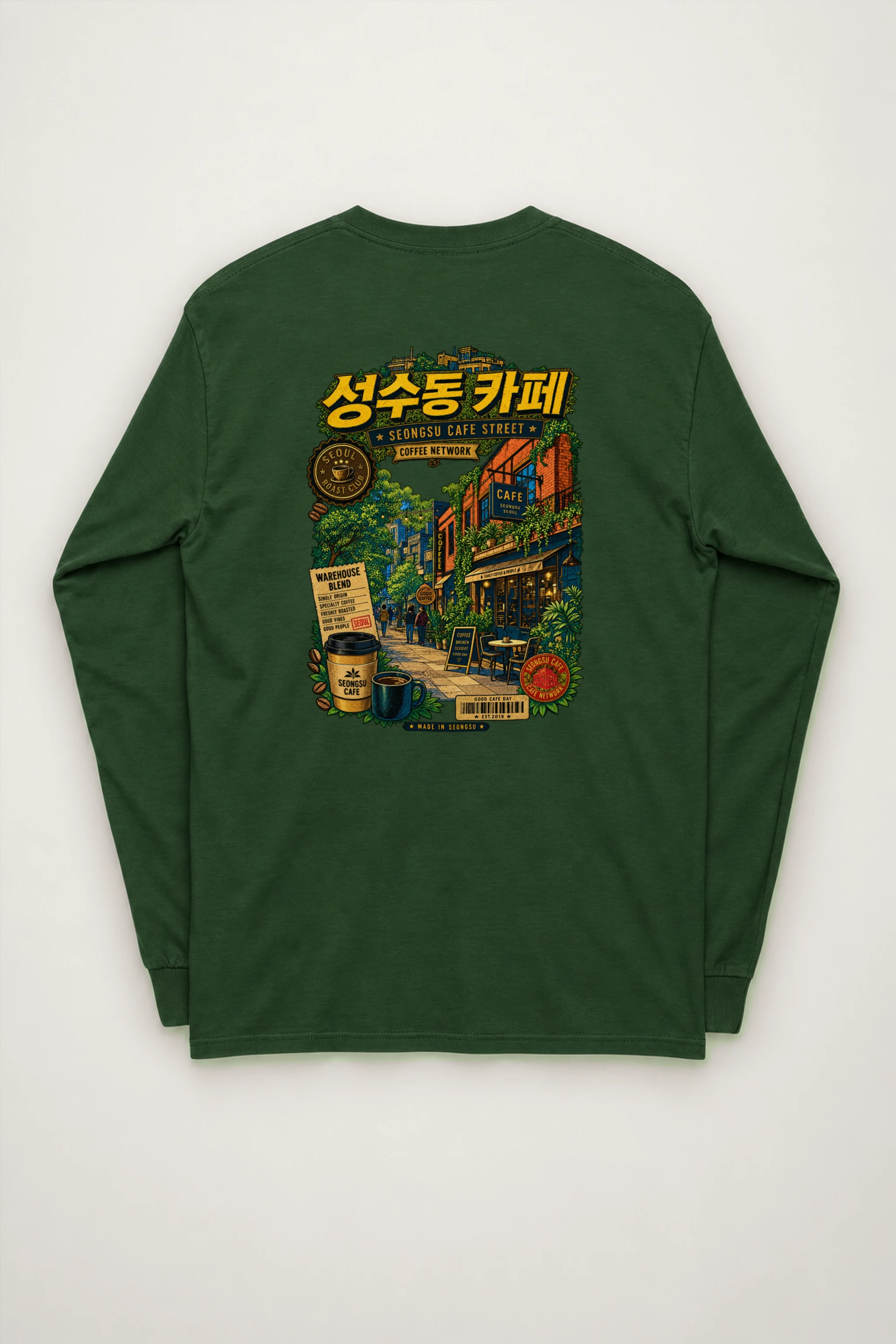 "Seongsu Cafe Street" Unisex Longsleeve T-shirt