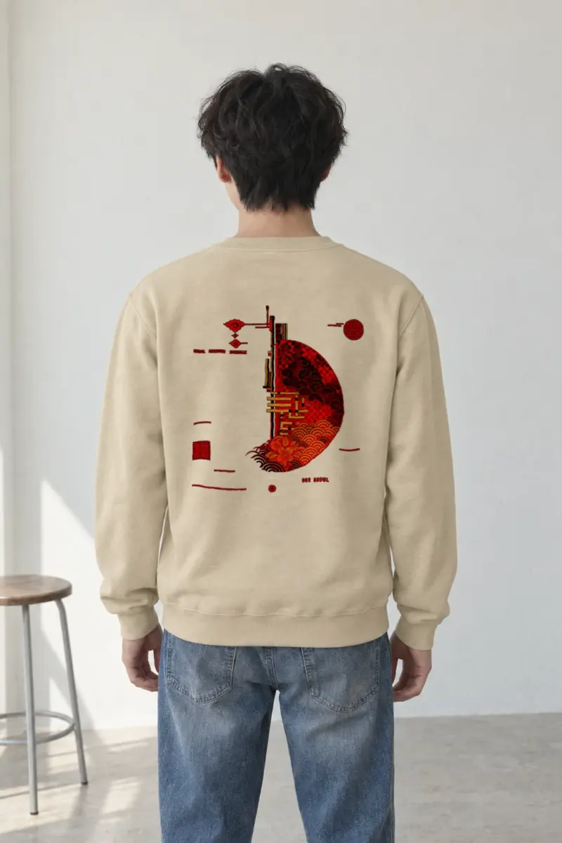"Seongsu Hongdae Ornament" Heavy Blend Unisex Crewneck Sweatshirt