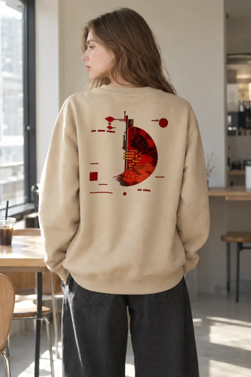 "Seongsu Hongdae Ornament" Heavy Blend Unisex Crewneck Sweatshirt | Gildan 18000