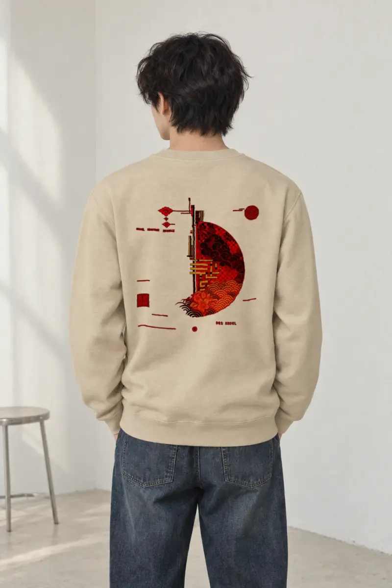 "Seongsu Hongdae Ornament" Heavy Blend Unisex Crewneck Sweatshirt