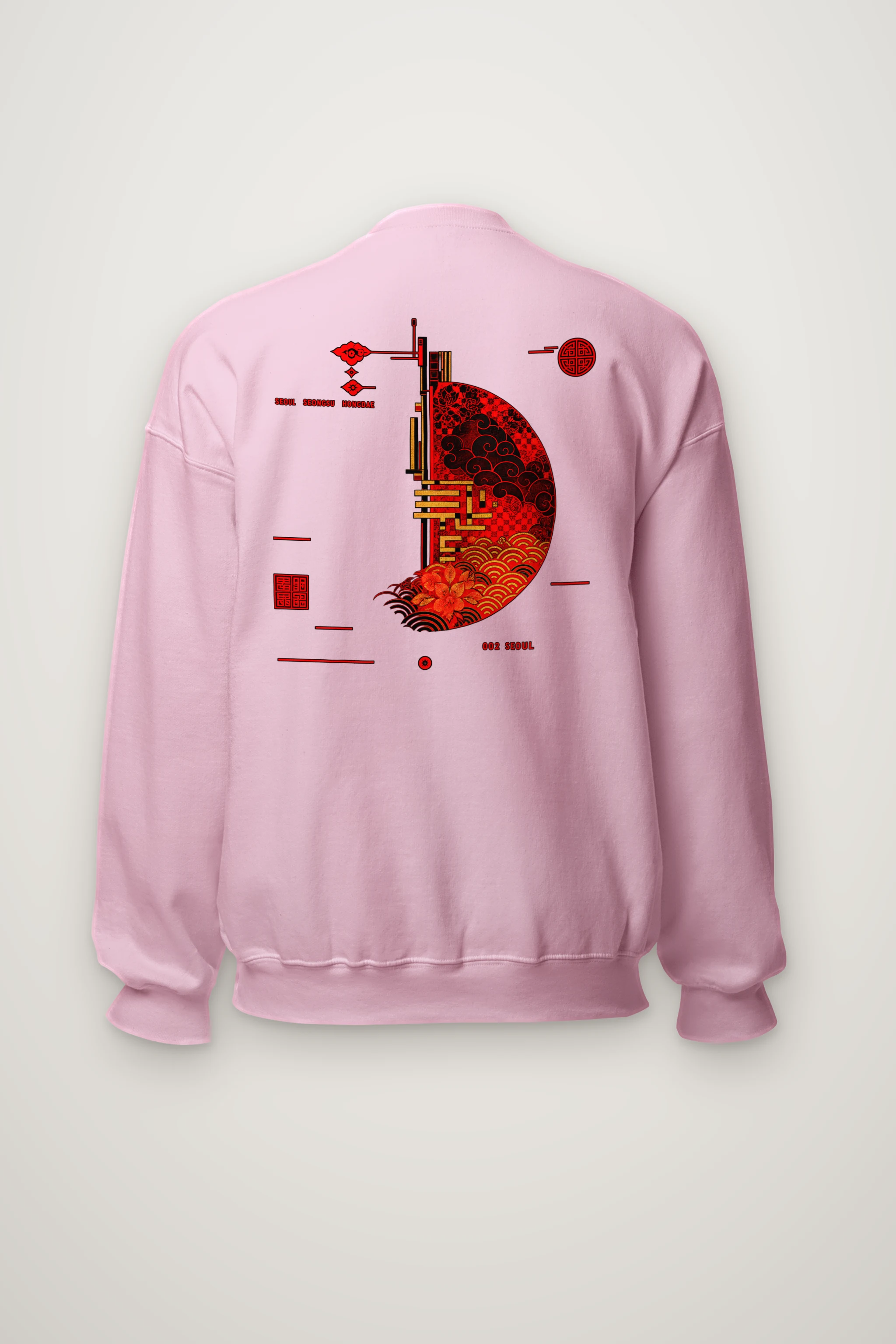 "Seongsu Hongdae Ornament" Heavy Blend Unisex Crewneck Sweatshirt