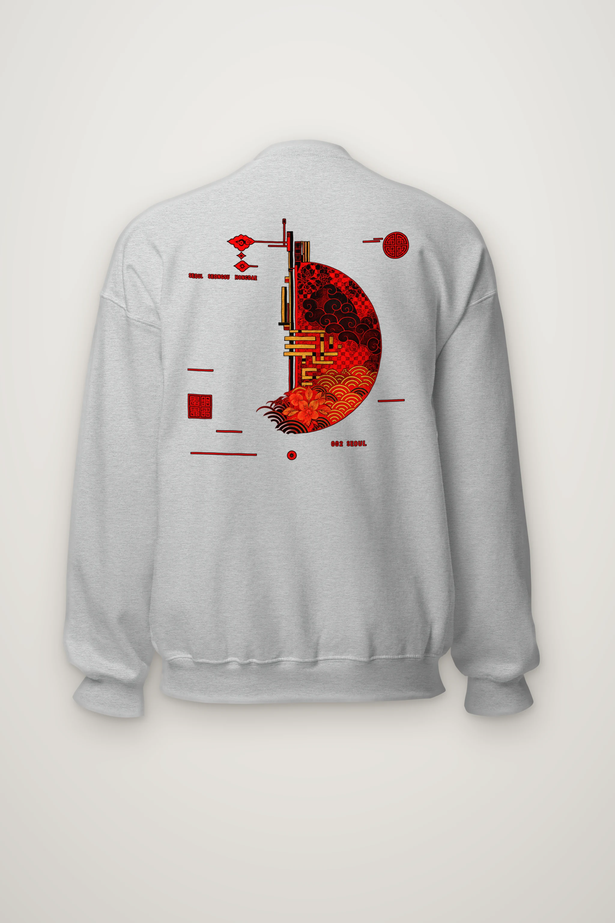 "Seongsu Hongdae Ornament" Heavy Blend Unisex Crewneck Sweatshirt