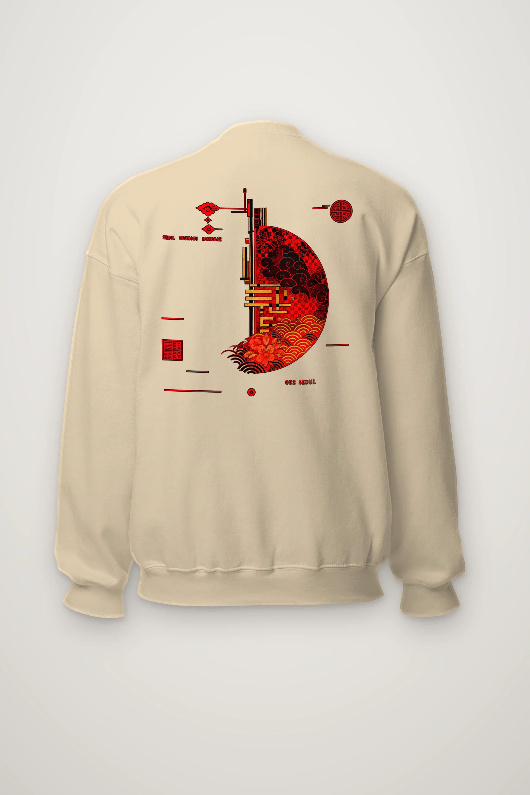 "Seongsu Hongdae Ornament" Heavy Blend Unisex Crewneck Sweatshirt