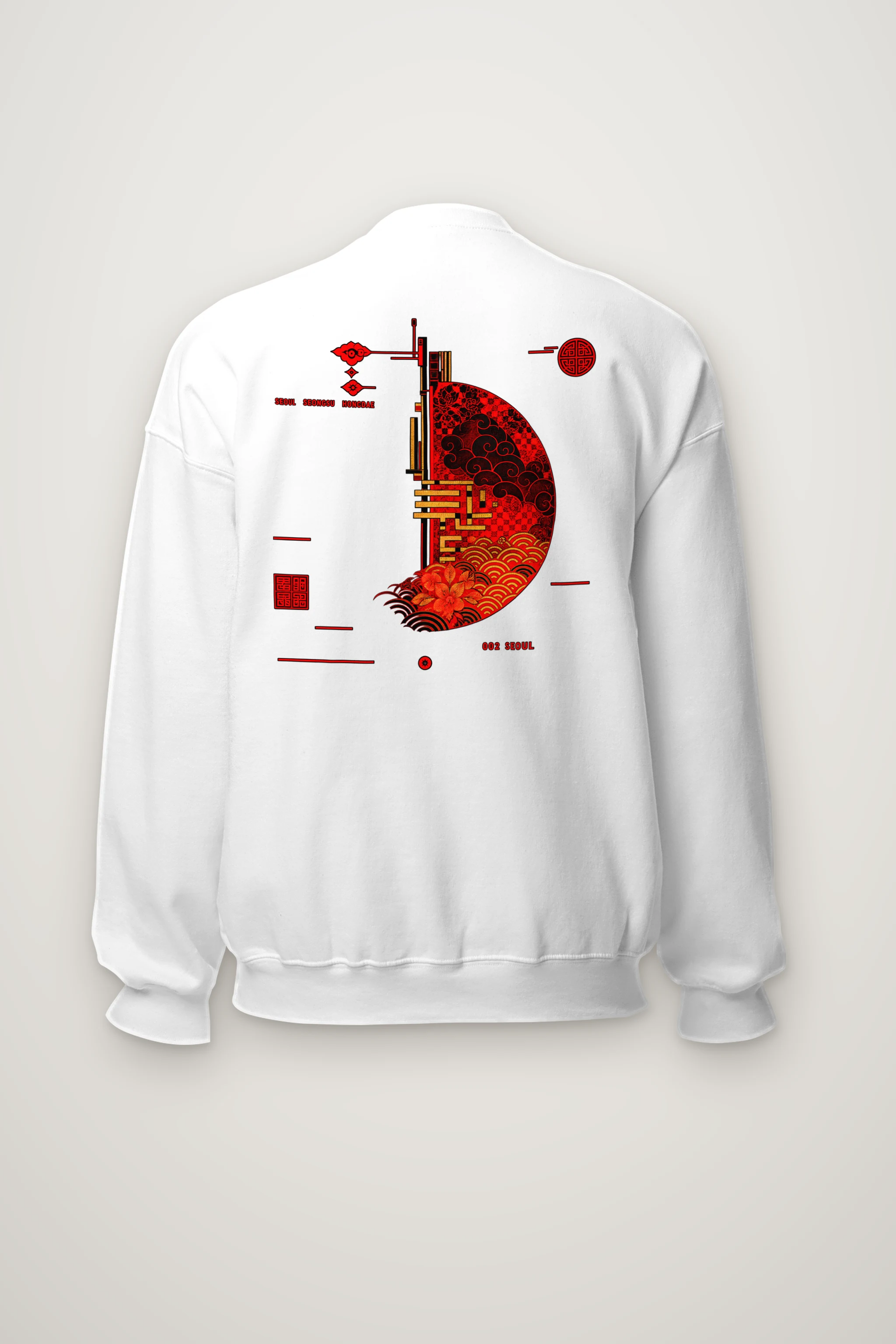 "Seongsu Hongdae Ornament" Heavy Blend Unisex Crewneck Sweatshirt