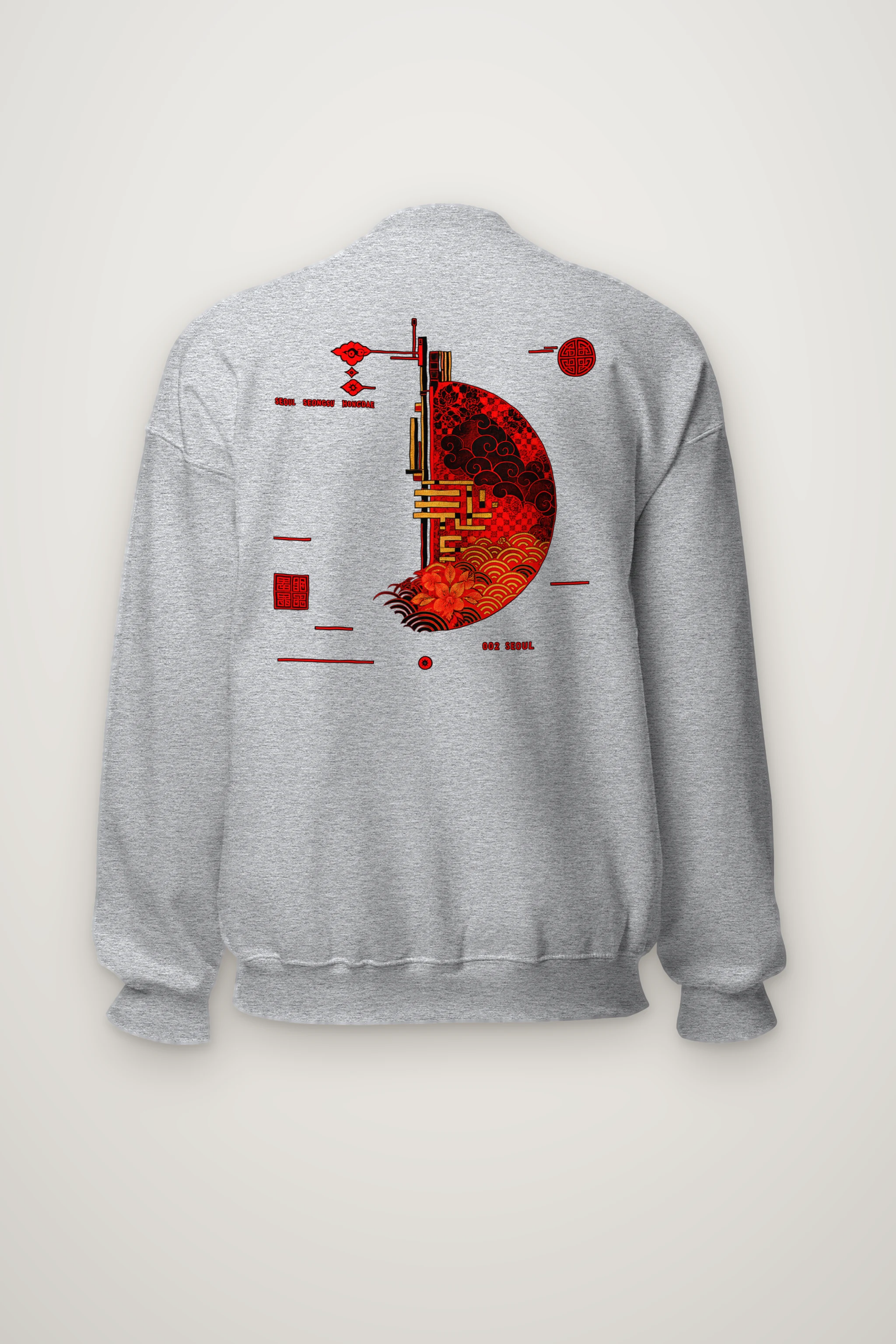 "Seongsu Hongdae Ornament" Heavy Blend Unisex Crewneck Sweatshirt