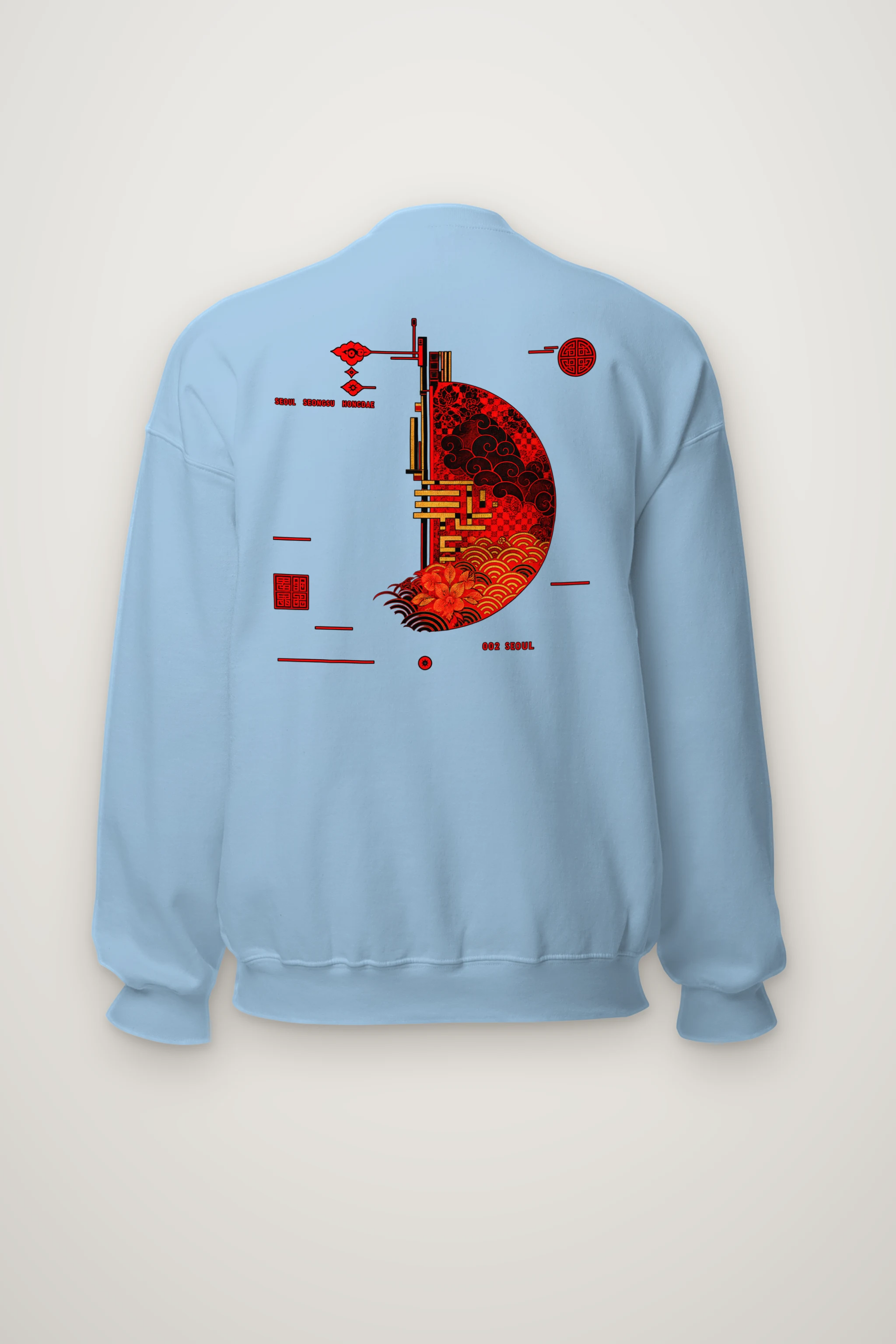 "Seongsu Hongdae Ornament" Heavy Blend Unisex Crewneck Sweatshirt