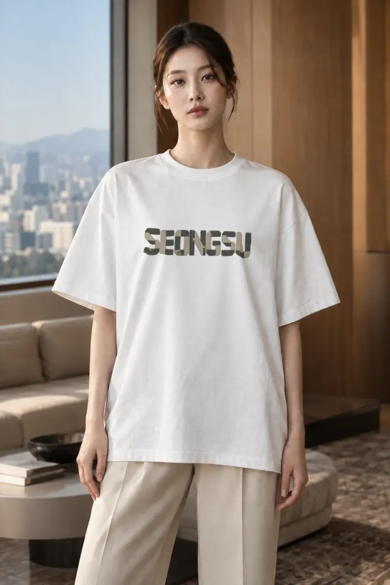 "Seongsu Joinery" Men's Oversized Heavyweight Crewneck T-Shirt | Shaka Wear SHMHSS