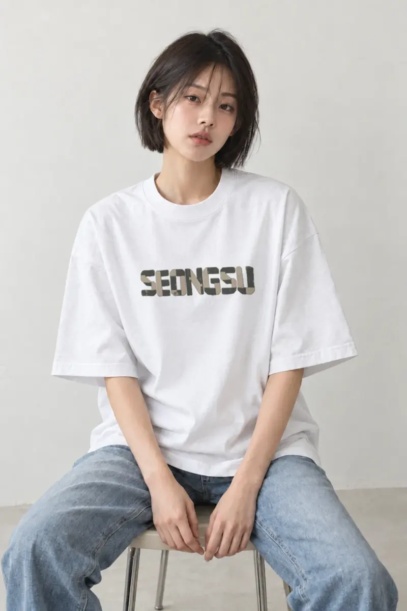 "Seongsu Joinery" Men's Oversized Heavyweight Crewneck T-Shirt | Shaka Wear SHMHSS