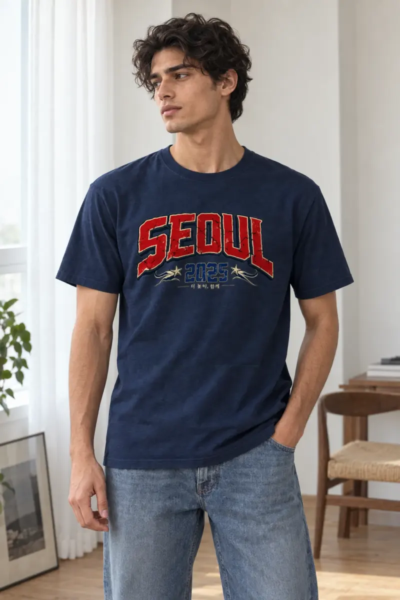 "Seoul 2025 Emblem" Heavyweight Unisex Crewneck T-shirt | Gildan 5000
