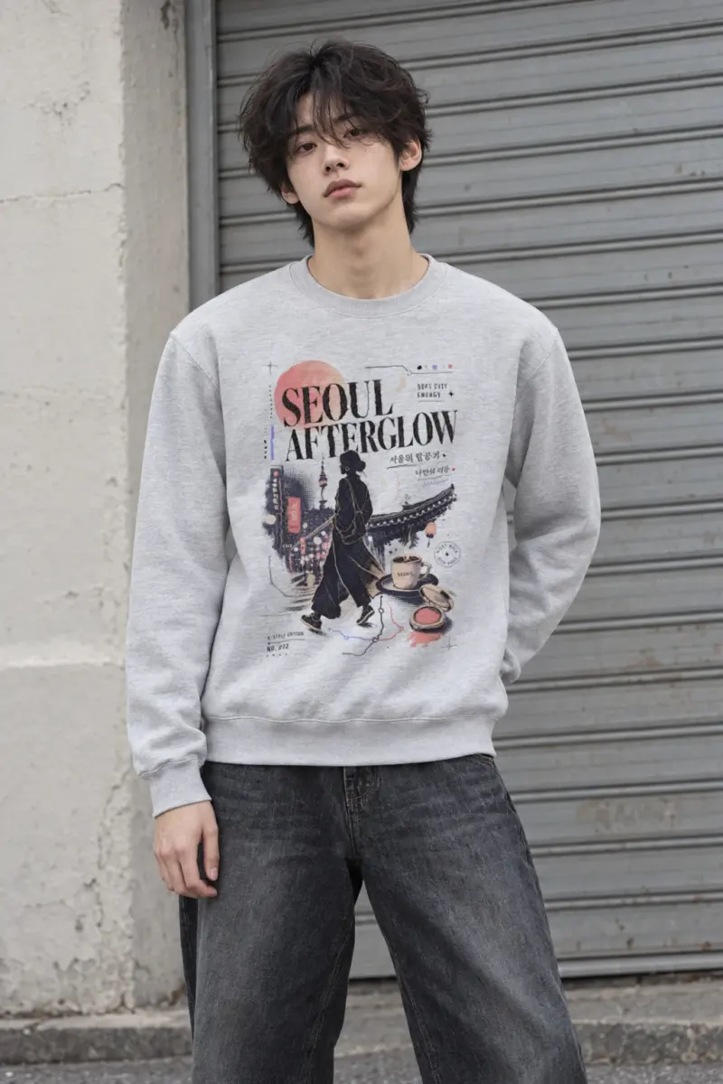 "Seoul Afterglow" Heavy Blend Unisex Crewneck Sweatshirt