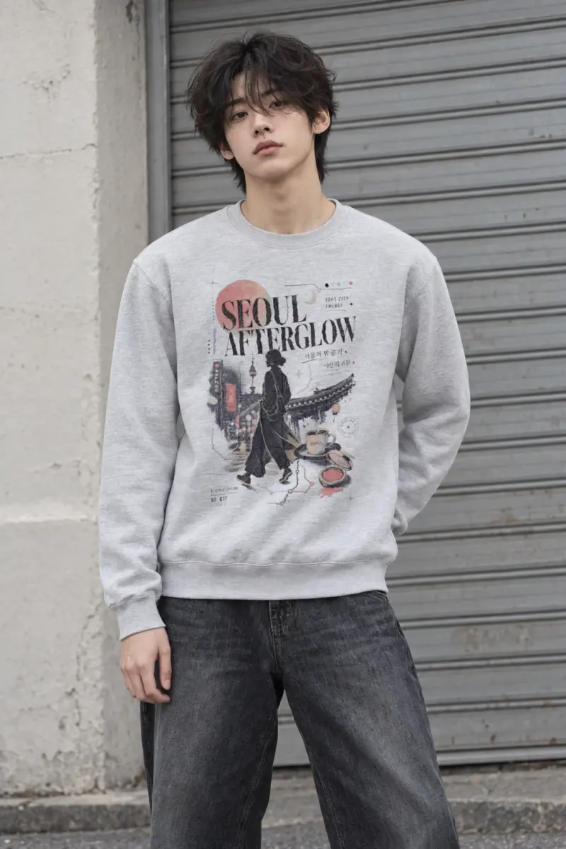 "Seoul Afterglow" Heavy Blend Unisex Crewneck Sweatshirt
