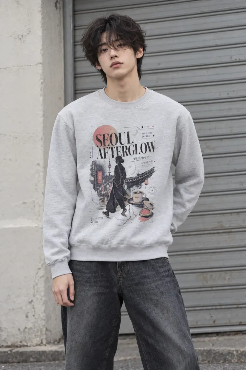 "Seoul Afterglow" Heavy Blend Unisex Crewneck Sweatshirt