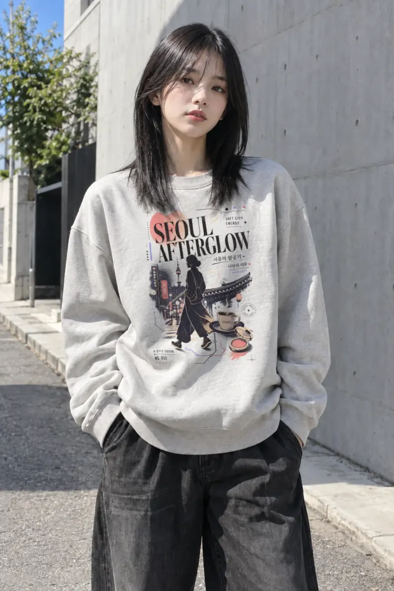 "Seoul Afterglow" Heavy Blend Unisex Crewneck Sweatshirt | Gildan 18000