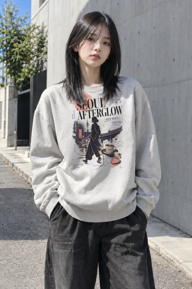 "Seoul Afterglow" Heavy Blend Unisex Crewneck Sweatshirt | Gildan 18000