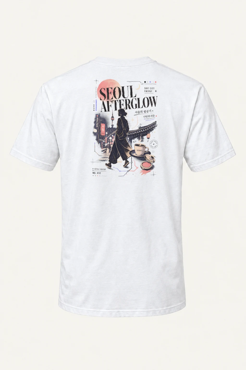 "Seoul Afterglow" Heavyweight Unisex Crewneck T-shirt | Gildan 5000