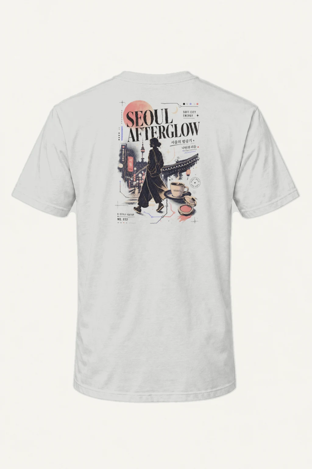 "Seoul Afterglow" Heavyweight Unisex Crewneck T-shirt | Gildan 5000