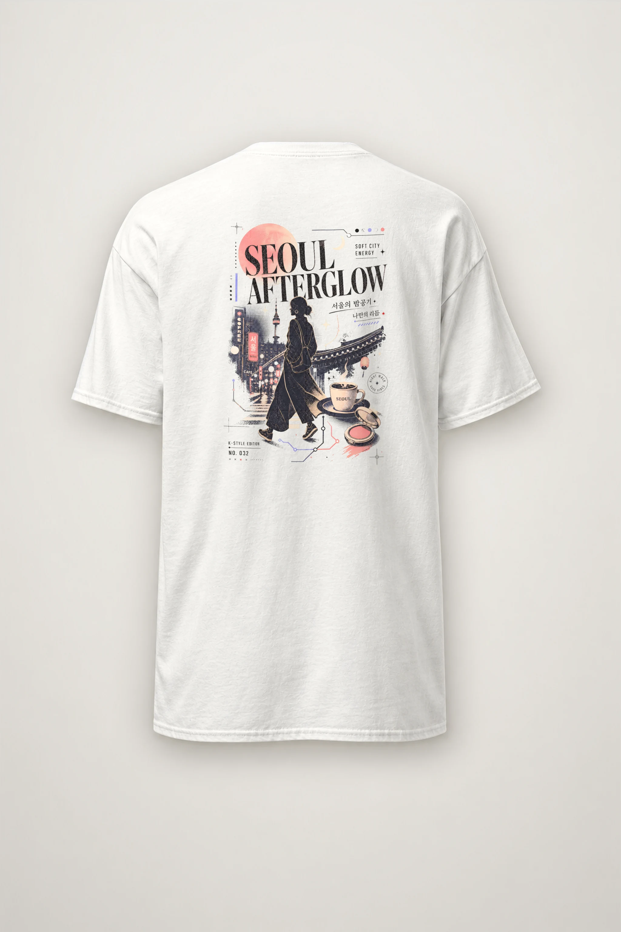 "Seoul Afterglow" Heavyweight Unisex Crewneck T-shirt