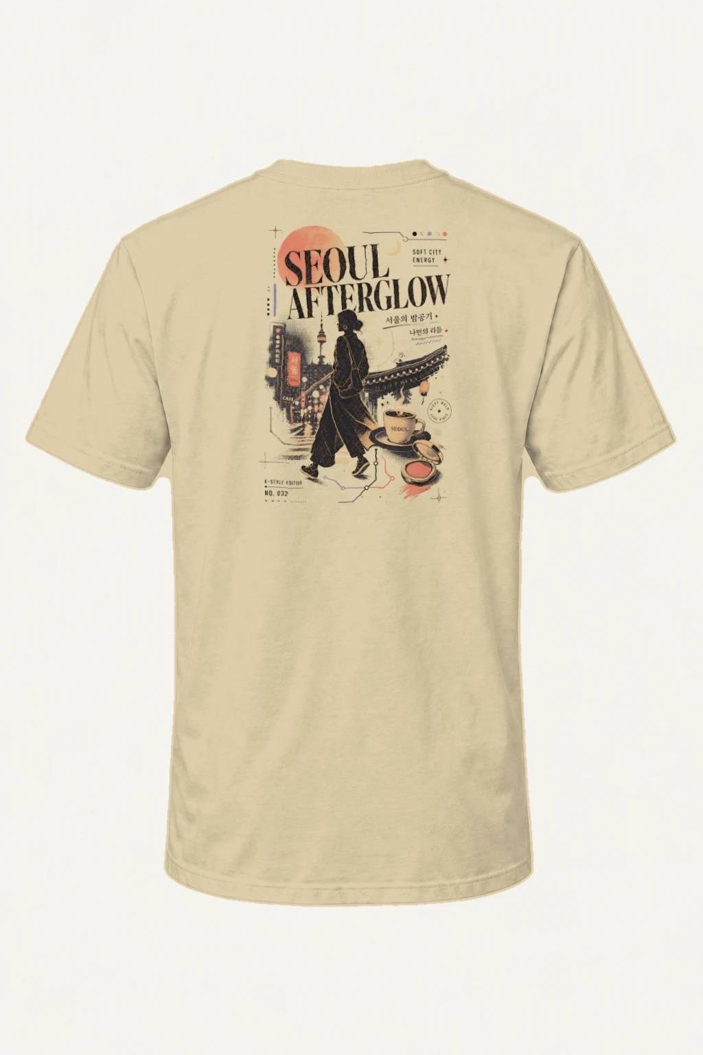 "Seoul Afterglow" Heavyweight Unisex Crewneck T-shirt | Gildan 5000