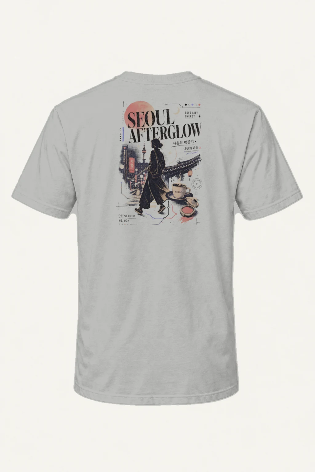 "Seoul Afterglow" Heavyweight Unisex Crewneck T-shirt | Gildan 5000
