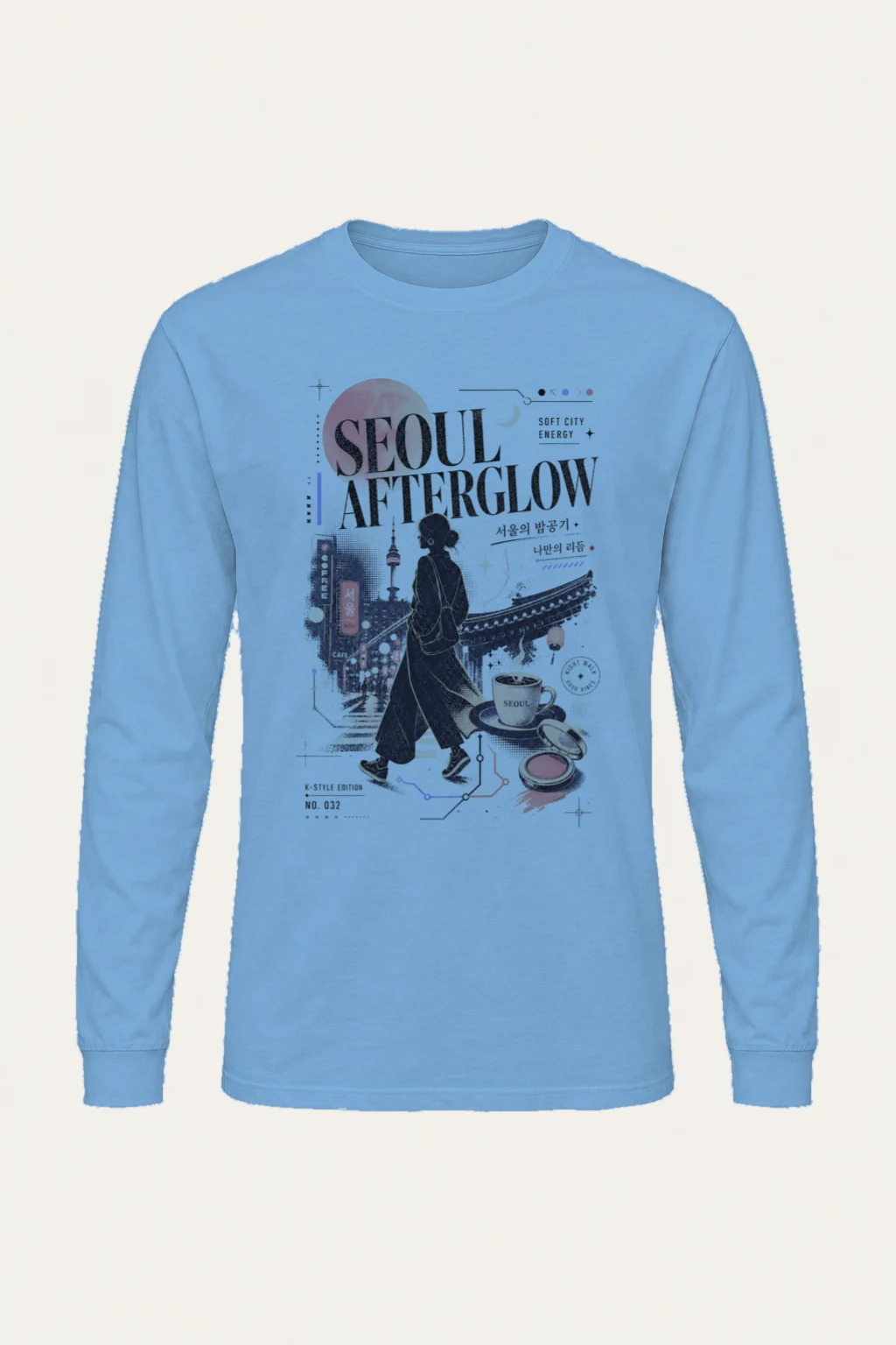 "Seoul Afterglow" Unisex Longsleeve T-shirt | Gildan 2400