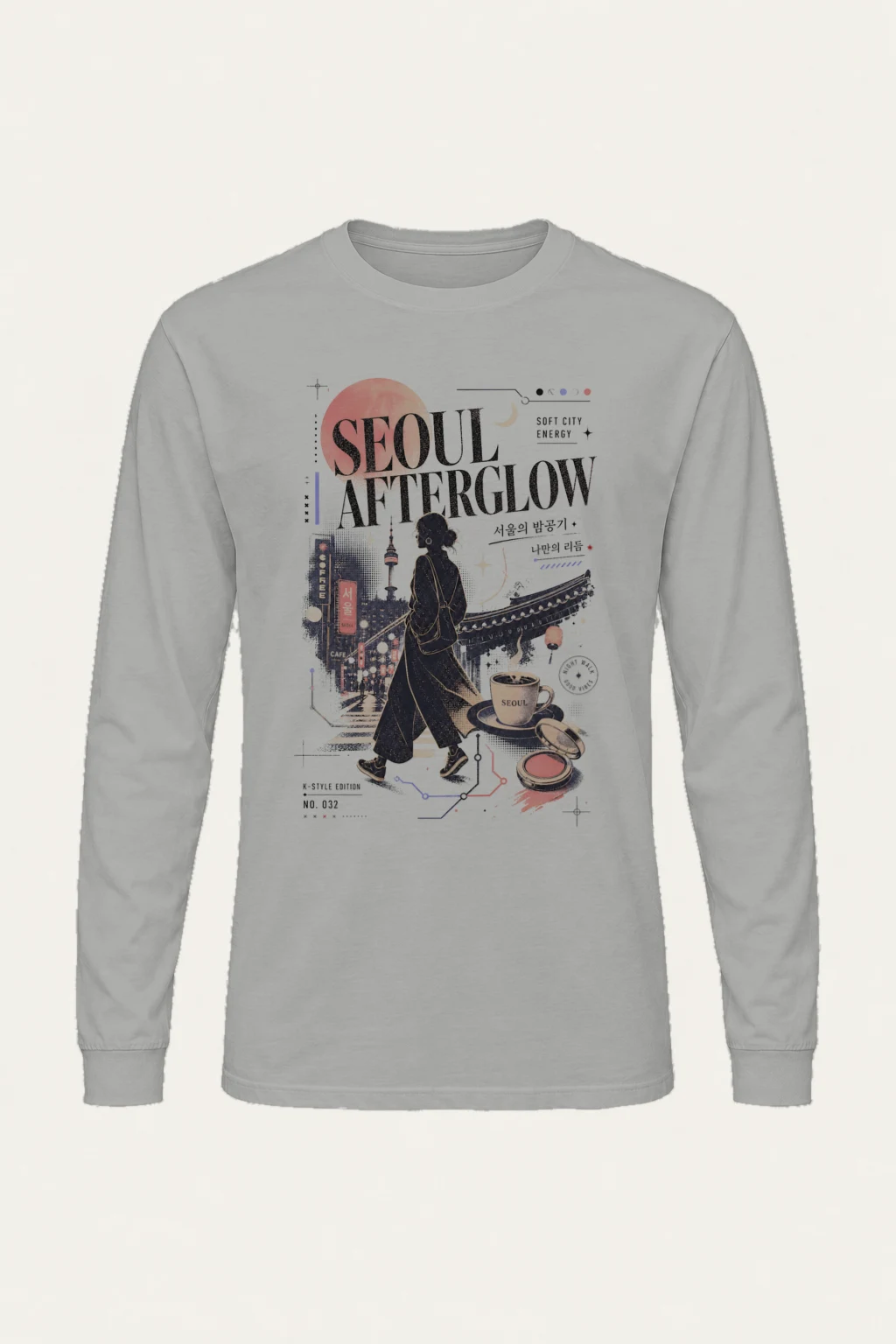"Seoul Afterglow" Unisex Longsleeve T-shirt | Gildan 2400