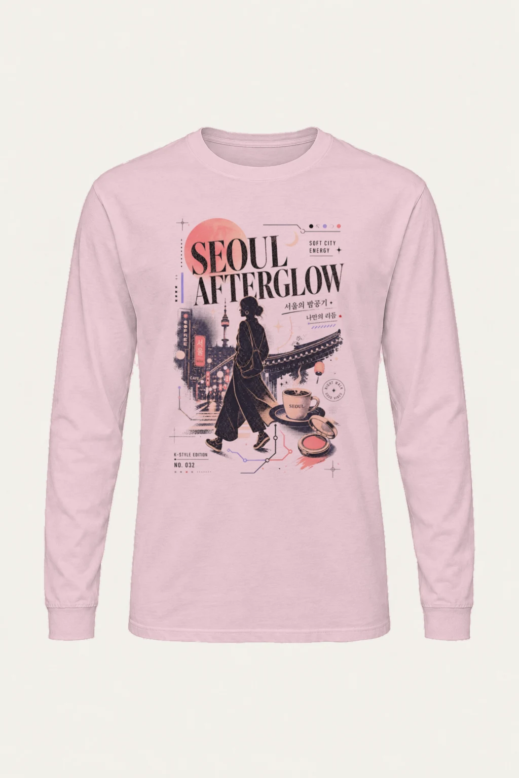 "Seoul Afterglow" Unisex Longsleeve T-shirt | Gildan 2400