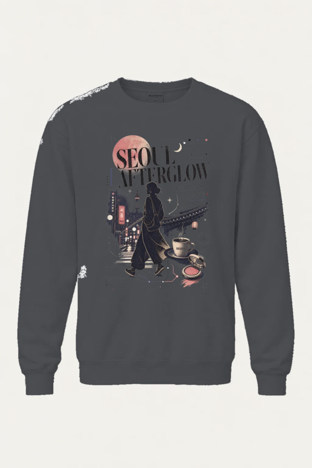 "Seoul Afterglow" Unisex Sponge Fleece Crewneck Sweatshirt | Bella + Canvas 3901