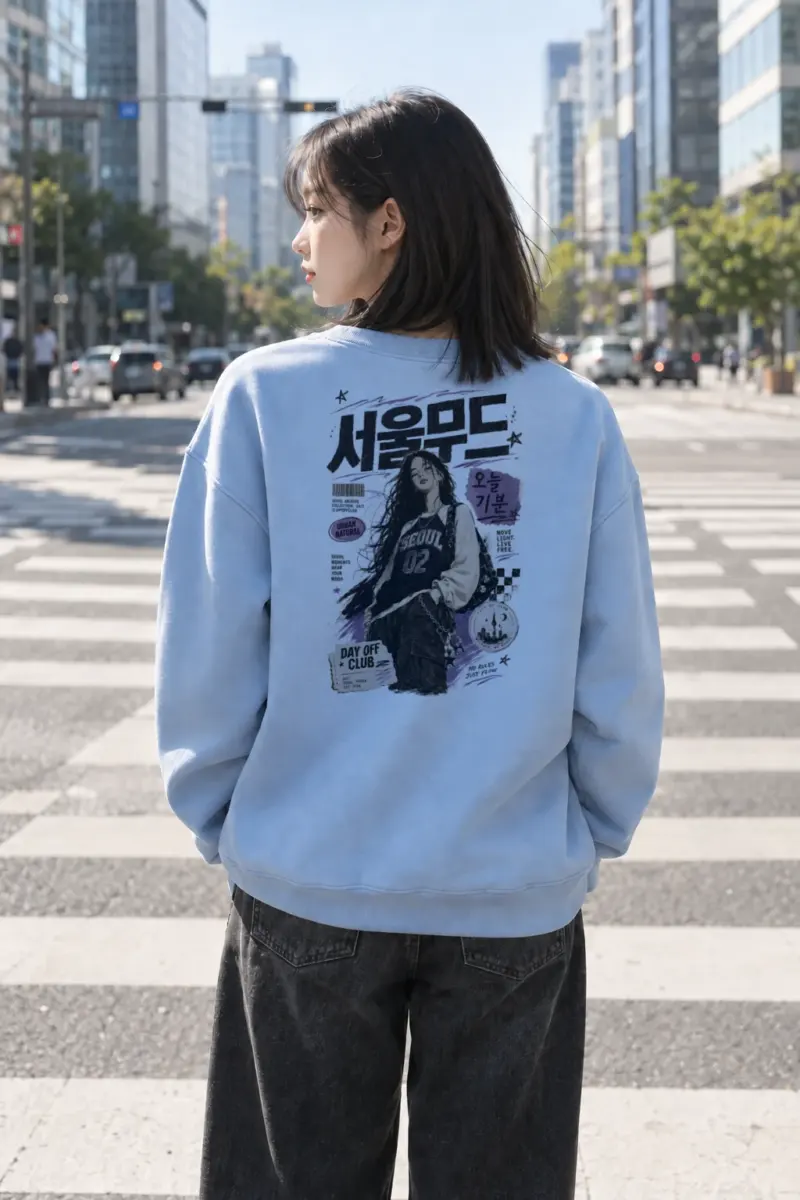 “Seoul Archive” Heavy Blend Unisex Crewneck Sweatshirt | Gildan 18000