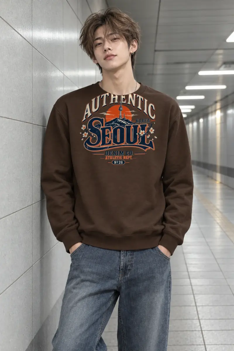 "Seoul Athletic Dept." Heavy Blend Unisex Crewneck Sweatshirt